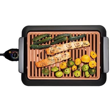 Electrothermal barbecue plate Fast BBQ Smokeless Grill With Temperature Dial Heated Grilling Grate Made of Ti-cerama - FreebiesAndGiveAways