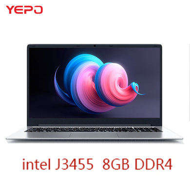 YEPO Notebook Computer 15.6 inch 8GB RAM DDR4 256GB/512GB SSD 1TB HDD intel J3455 Quad Core Laptops With FHD Display Ultrabook - FreebiesAndGiveAways
