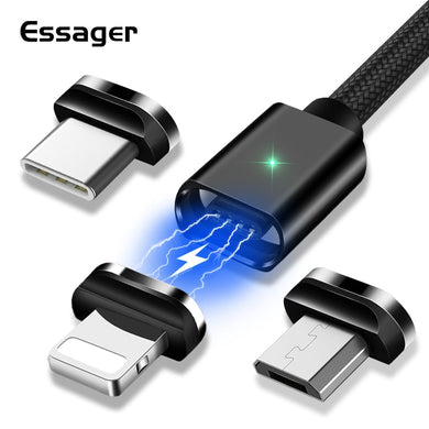Essager Magnetic Micro USB Cable For iPhone Samsung Type-c Charging Charge Magnet Charger Adapter USB Type C Mobile Phone Cables - FreebiesAndGiveAways